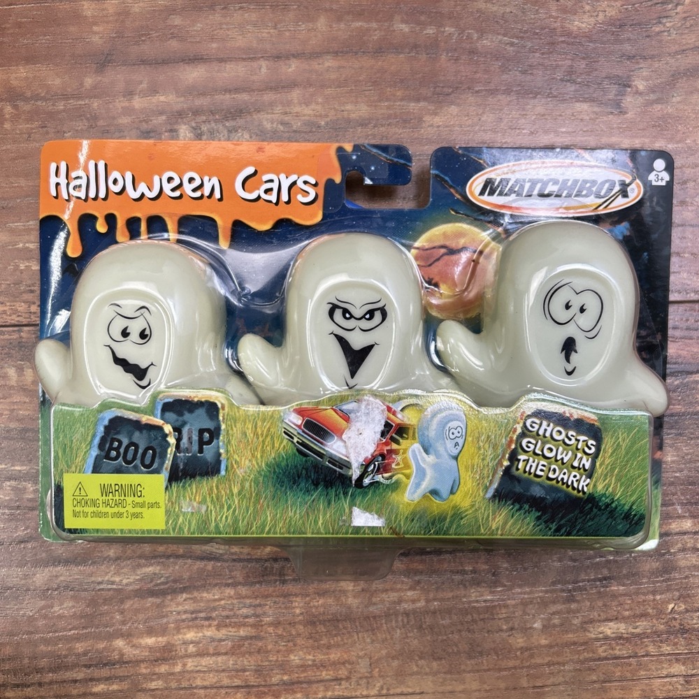 Vintage Matchbox Halloween Cars 2003 Ghost 3 Pack Glow In Dark Diecast NEW